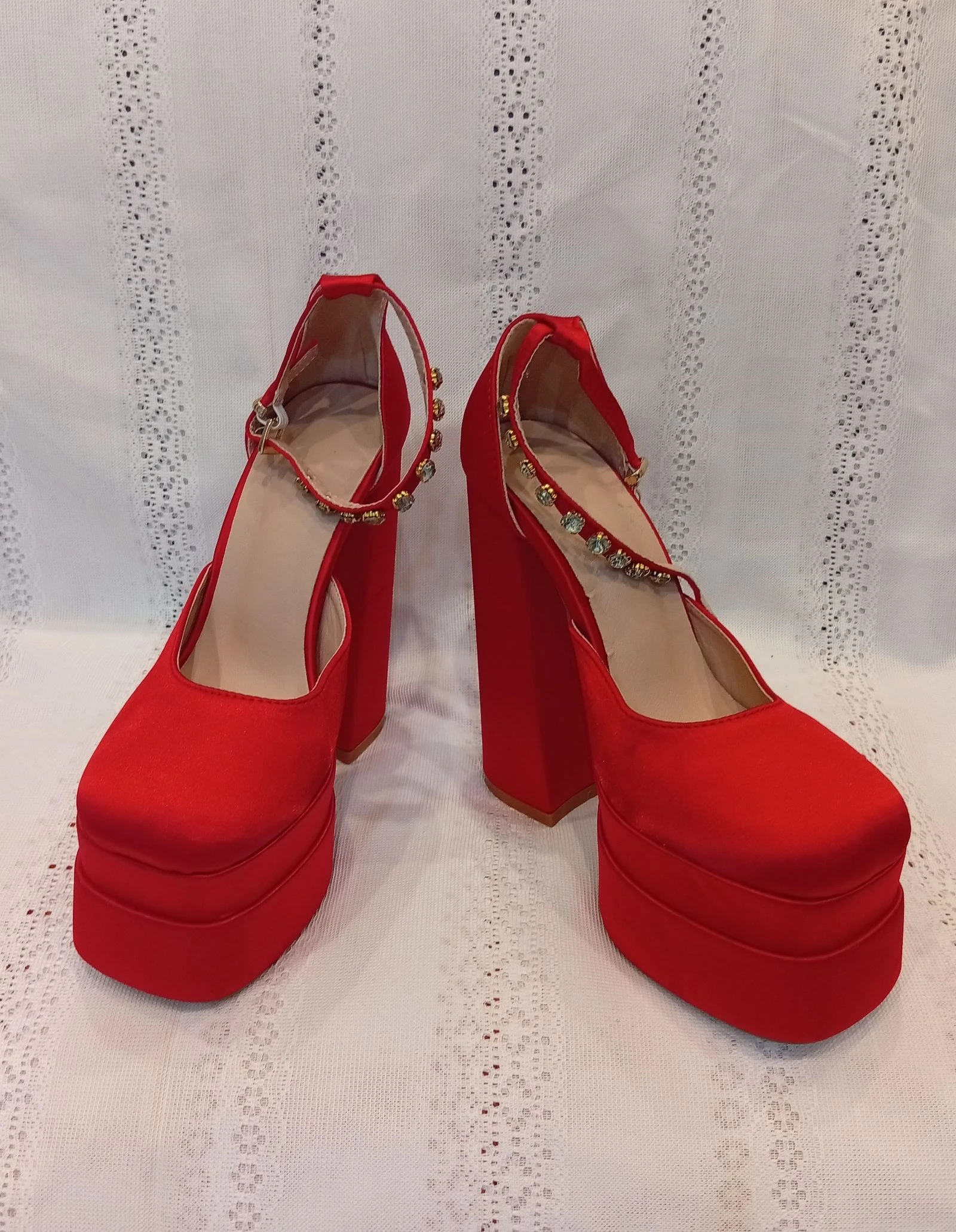 Red Platform High Heels – Size 35